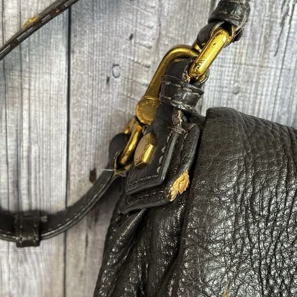 Auth Marc by Marc Jacobs One Shoulder Bag Black Grained Leather Purse - Picture 5 of 16